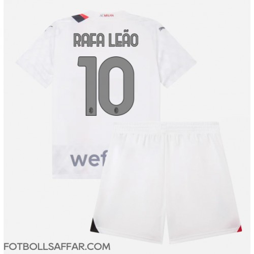 AC Milan Rafael Leao #10 Bortadräkt Barn 2023-24 Kortärmad (+ Korta byxor)